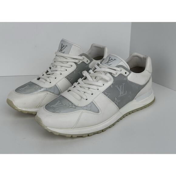 Louis Vuitton White Holographic LV Trainer Men's Sneakers Size 8.5 MS1200 - Picture 1 of 11